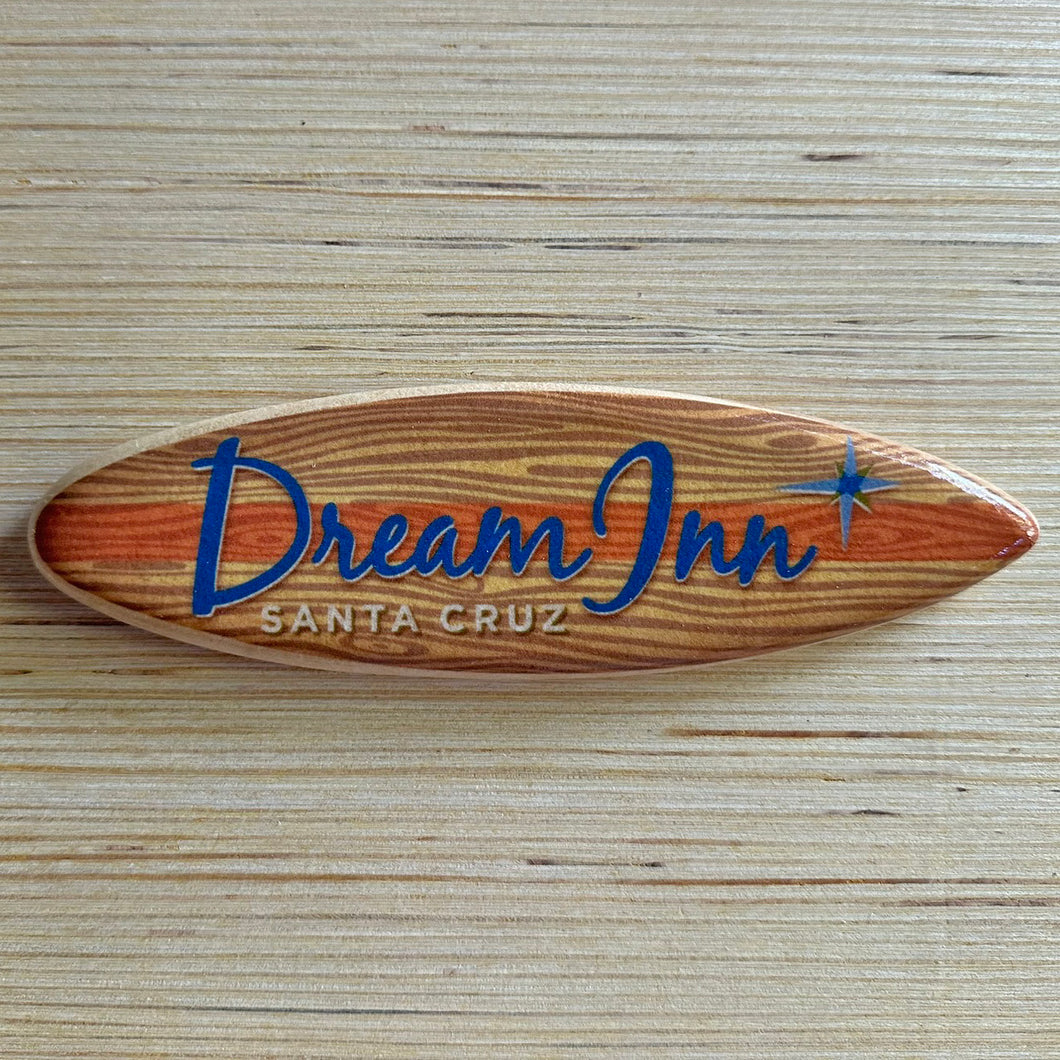Mini Wooden Surfboard - Dream Inn Santa Cruz Woody
