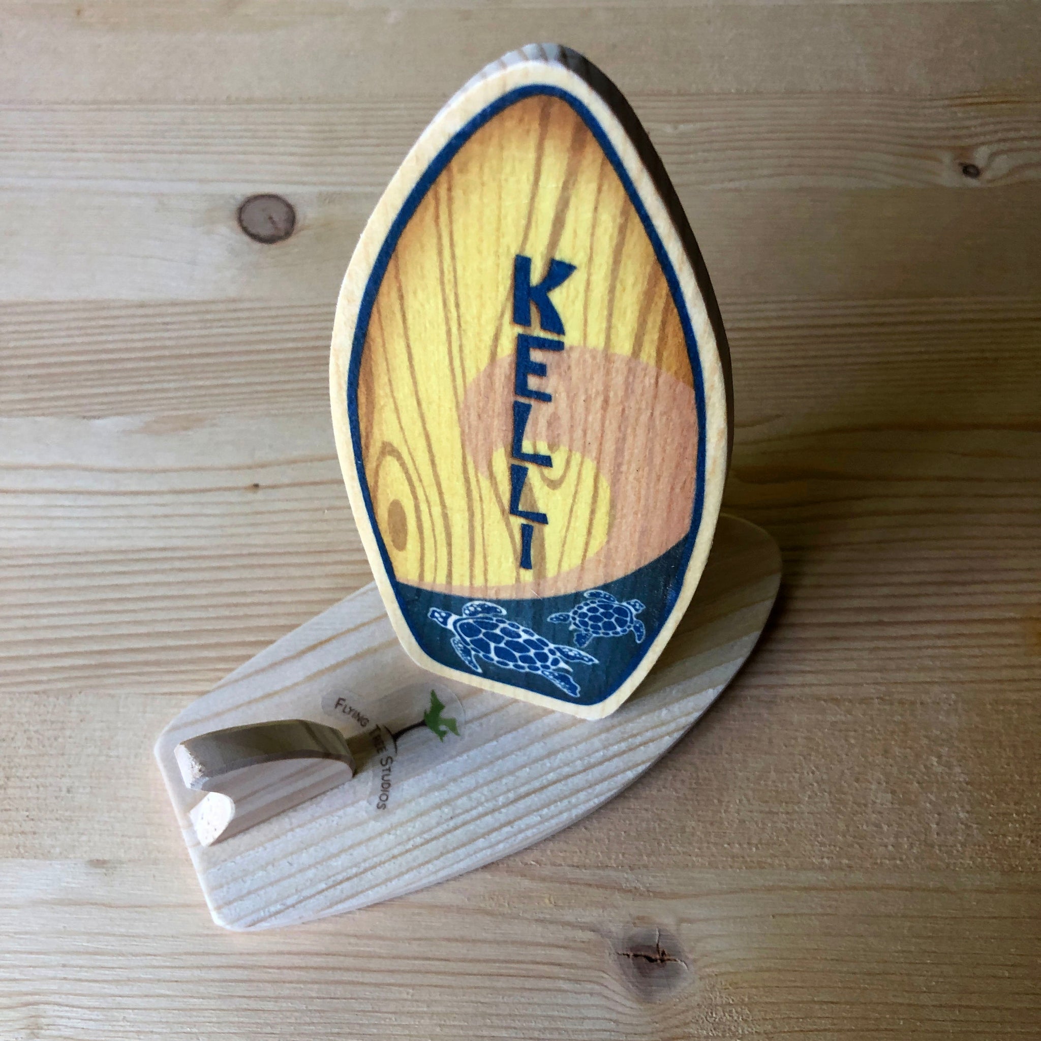 50 personailzed offers mini surfboards, laser cut engraved wood.