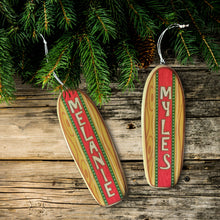 Load image into Gallery viewer, Mini Longboard Ornament - Personalized Surfboard Gift
